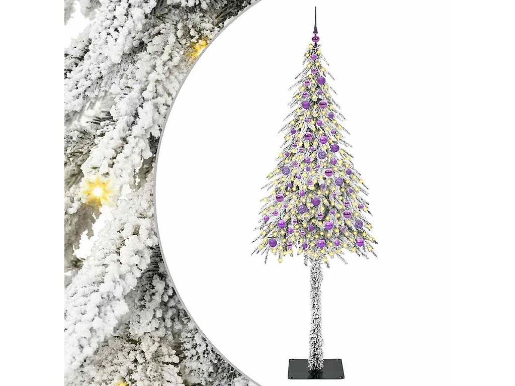 Sapin de Noël avec 300 LED Blanc 210 cm PE et Acier