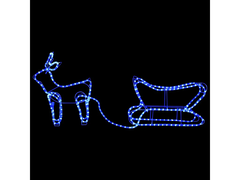 Decorazione natalizia per esterni Renna e slitta 252 LED