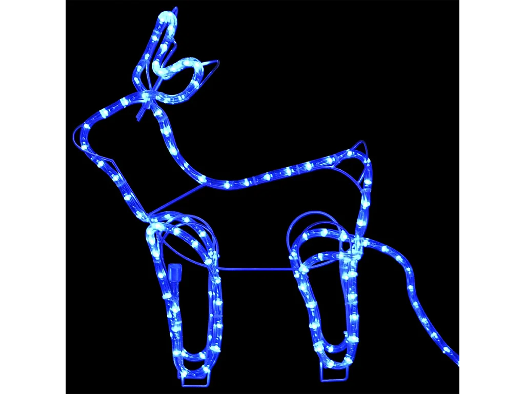 Decorazione natalizia per esterni Renna e slitta 252 LED