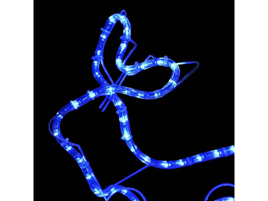 Decorazione natalizia per esterni Renna e slitta 252 LED