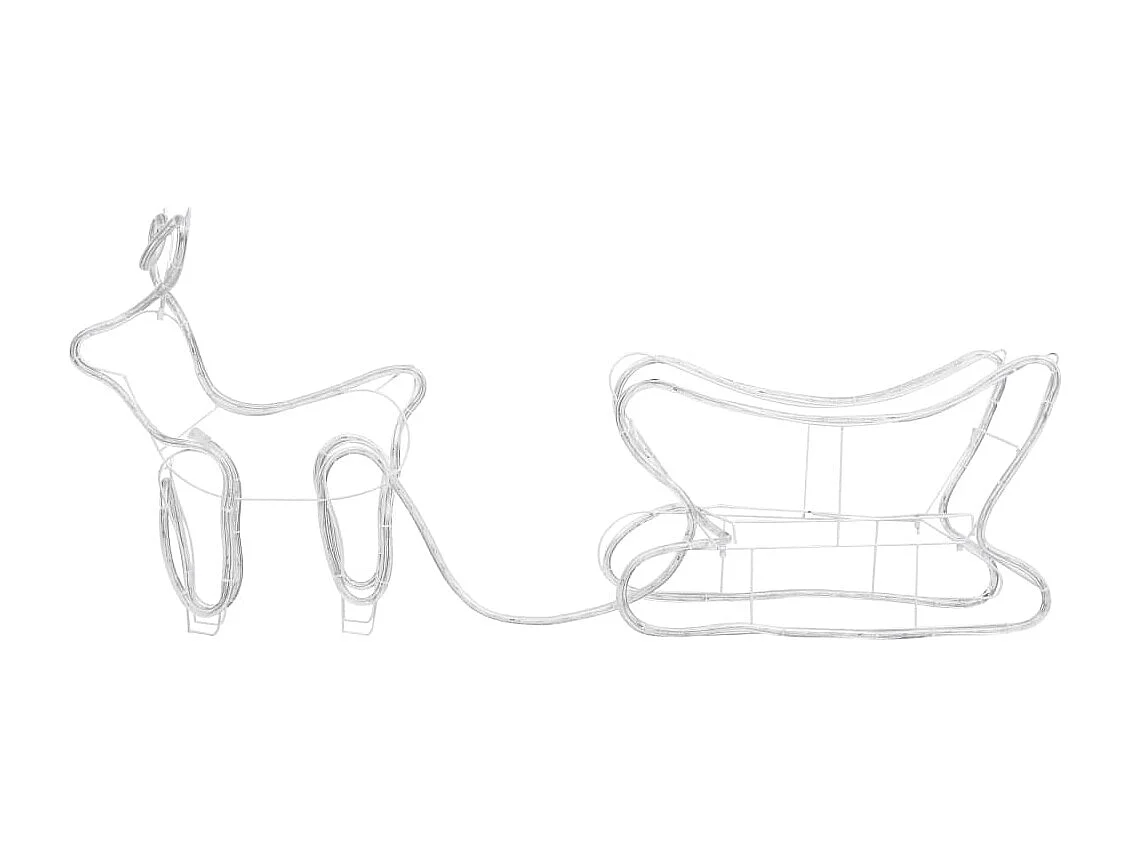 Decorazione natalizia per esterni Renna e slitta 252 LED