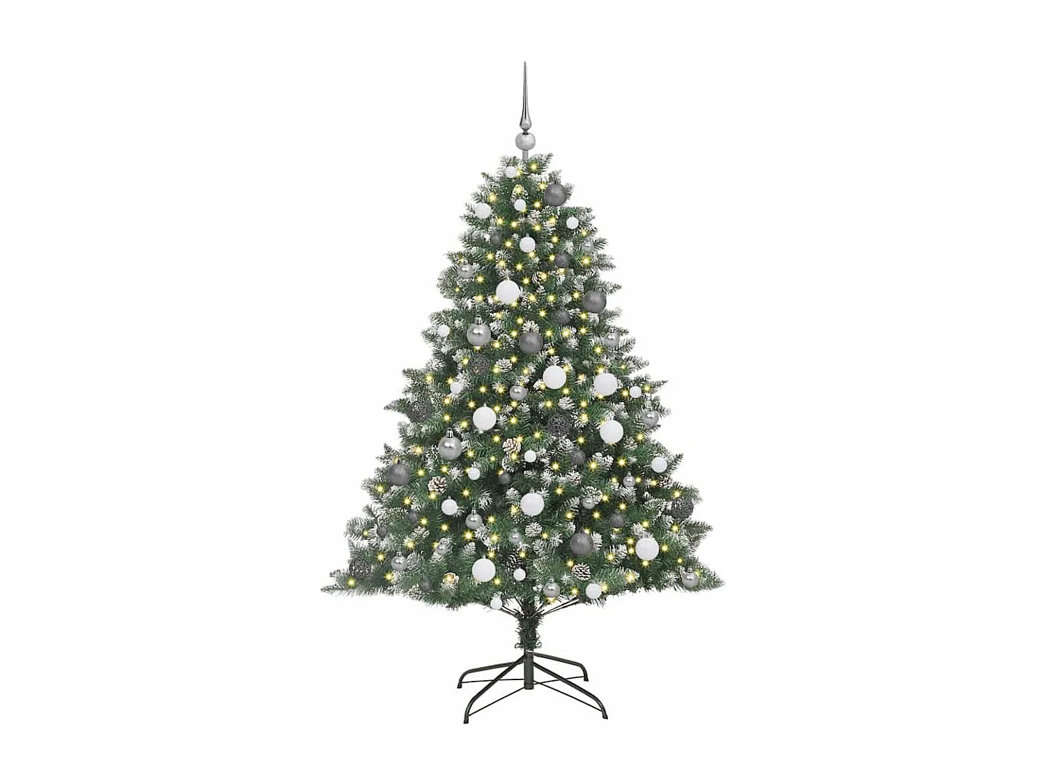 Kunstkerstboom met 300 LED's Groen 126 x 126 x 180 cm