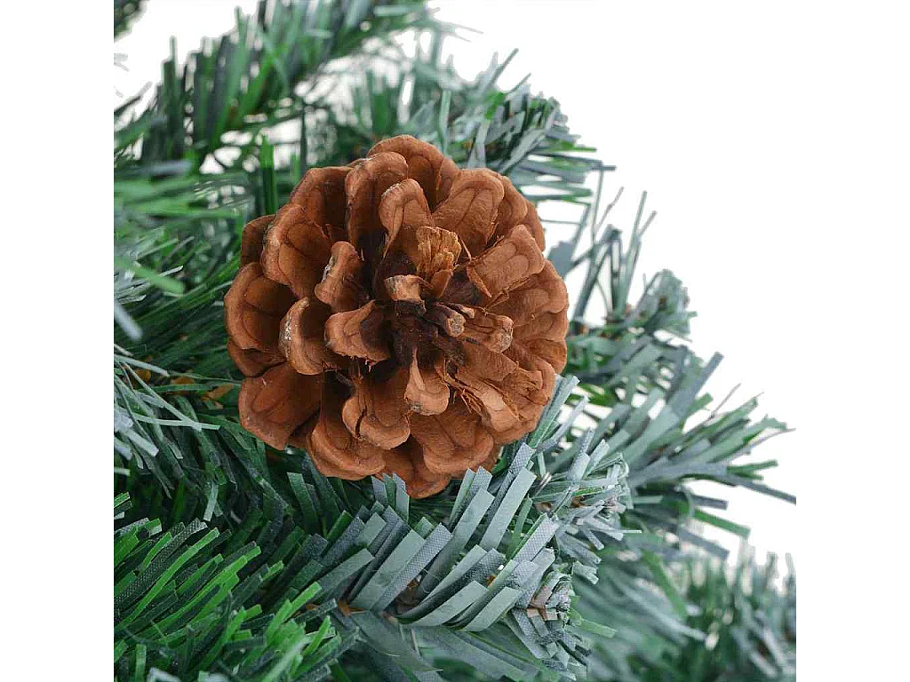 Albero di Natale artificiale con 300 LED Verde 210 cm PVC e Acciaio