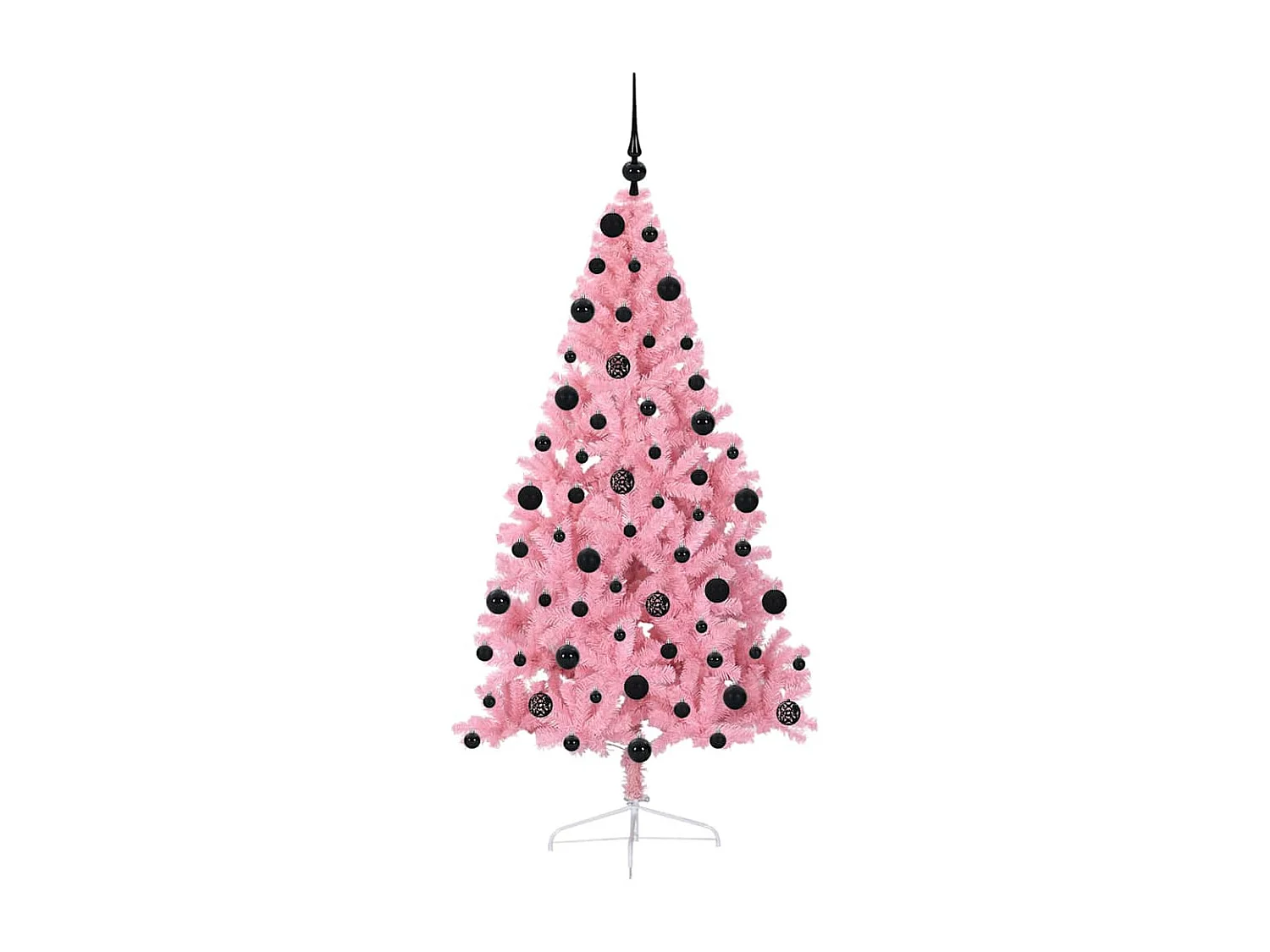 Sapin de Noël artificiel pré-éclairé Rose 210 cm PVC