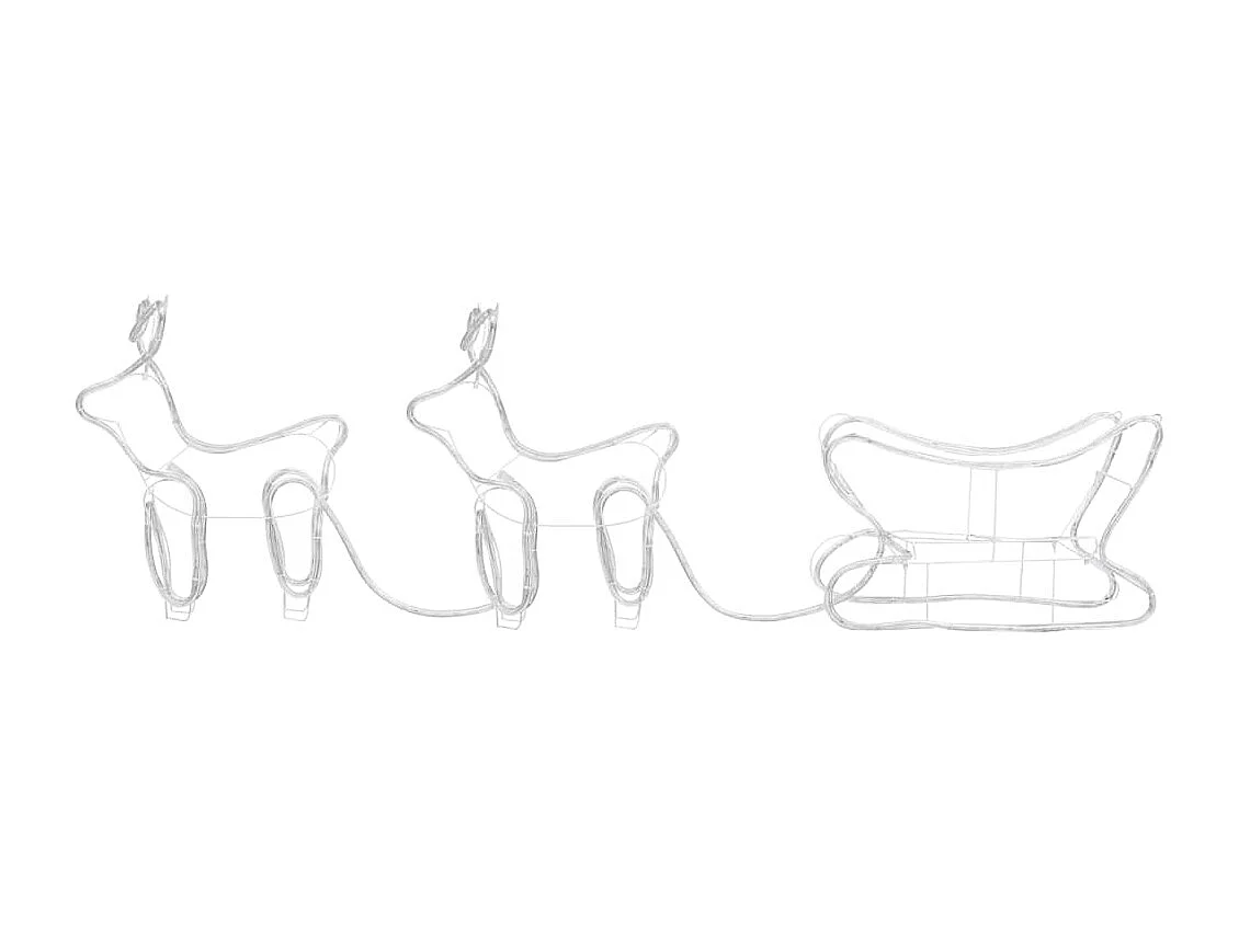 Decorazione natalizia per esterni Renna e slitta 576 LED