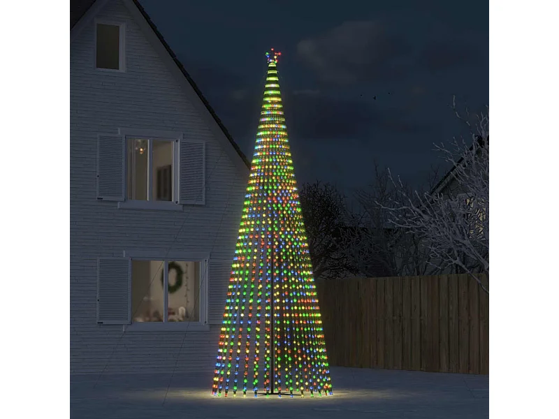 Sapin de Noël à LED 1544 LED colorées 500 cm