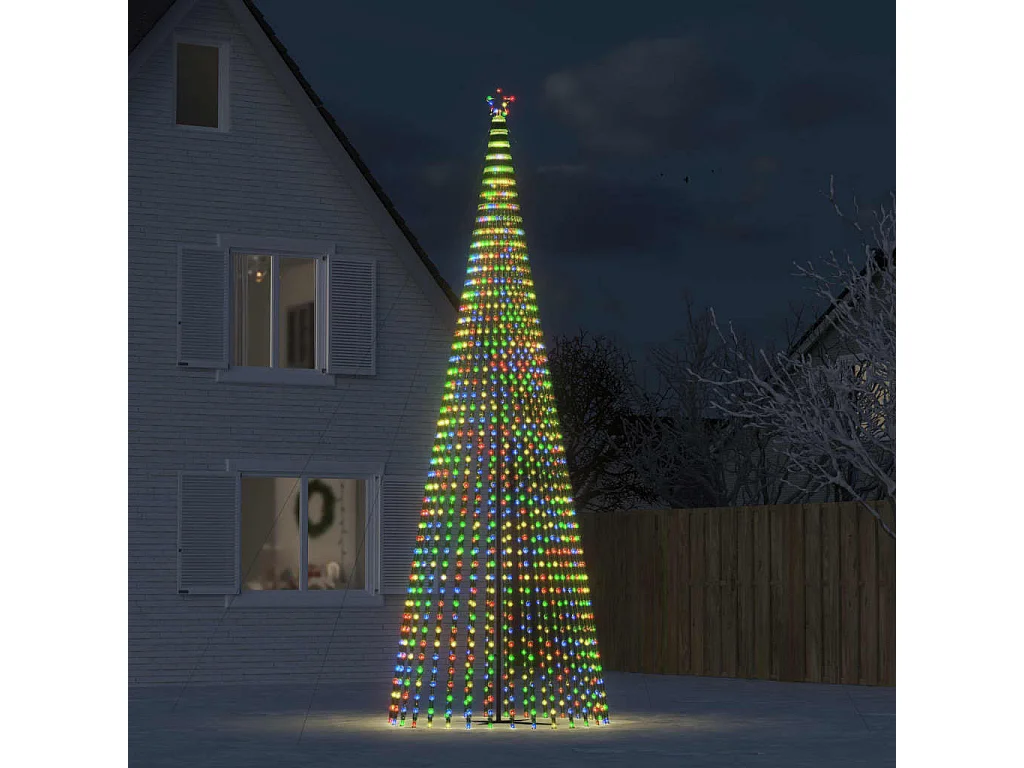 Sapin de Noël à LED 1544 LED colorées 500 cm