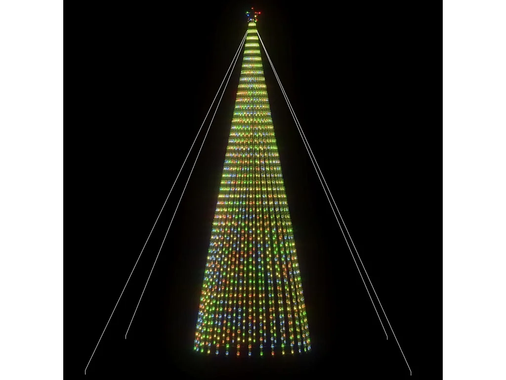 Sapin de Noël à LED 1544 LED colorées 500 cm