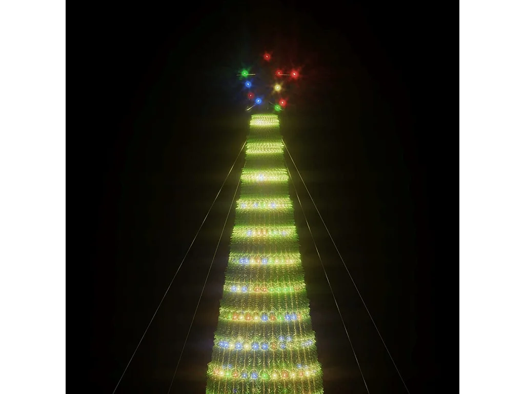 Sapin de Noël à LED 1544 LED colorées 500 cm