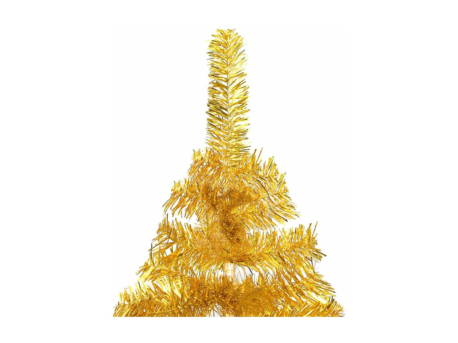 Arbre de Noël artificiel pré-éclairé et boules doré 120 cm PET