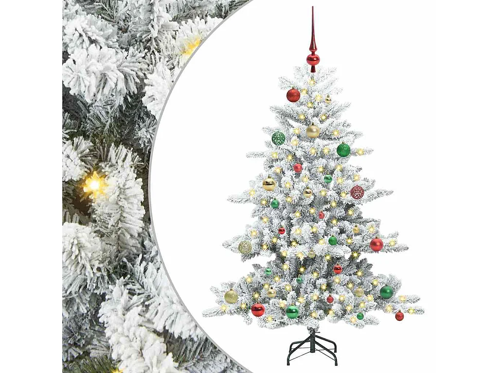 Albero di Natale artificiale con rami articolati 150 cm PVC