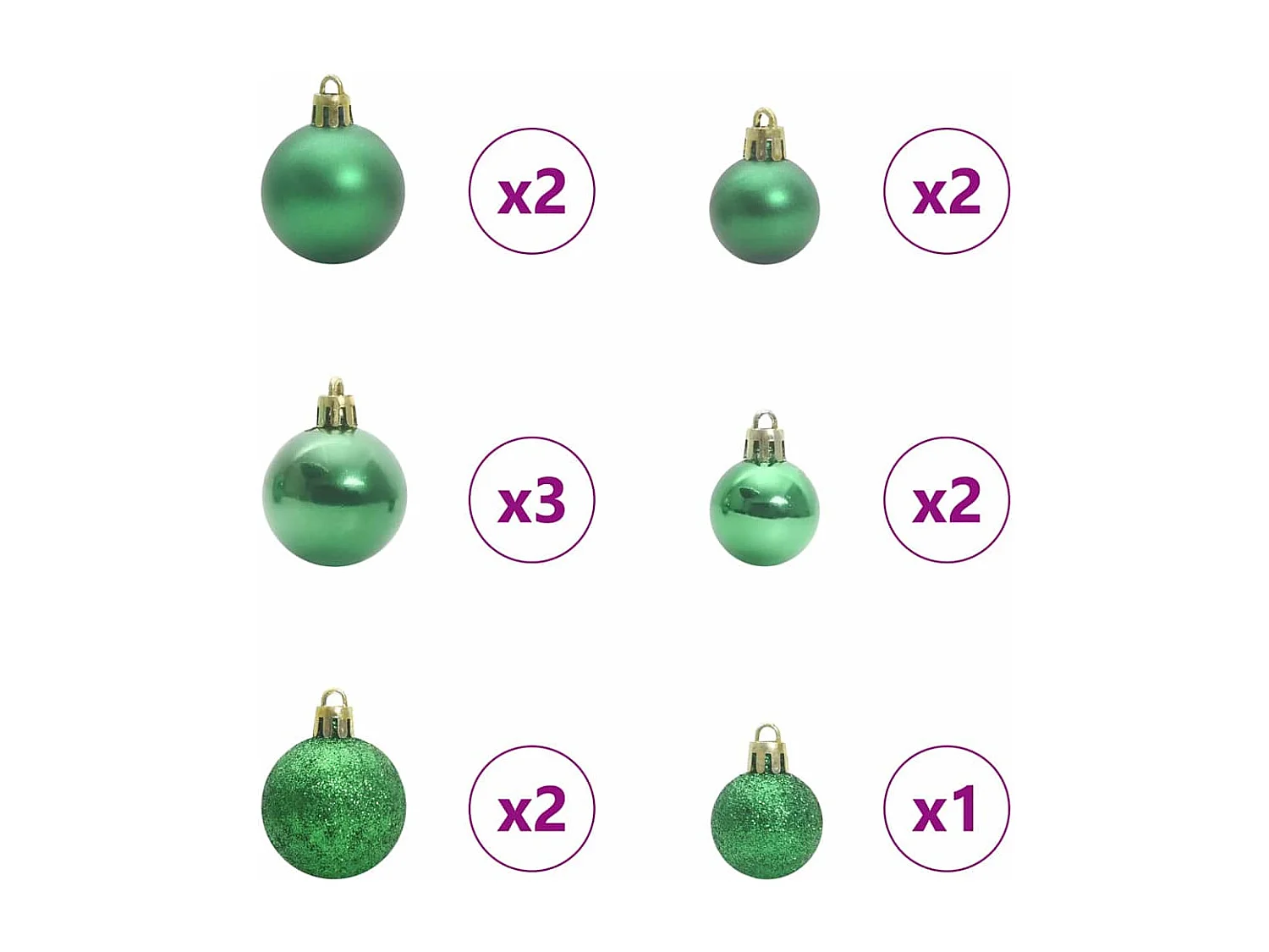 Albero di Natale artificiale con rami articolati 150 cm PVC