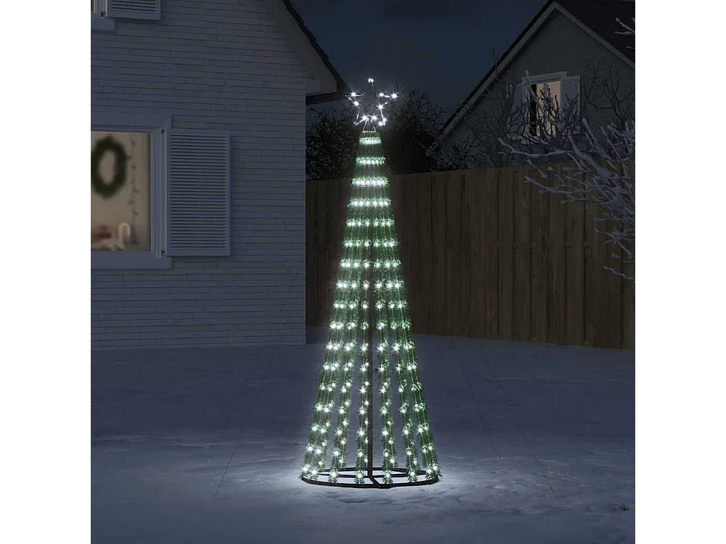 Sapin de Noël à LED 275 LED blanc froid 180 cm