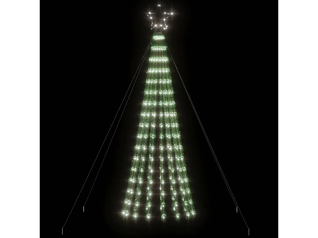 Sapin de Noël à LED 275 LED blanc froid 180 cm