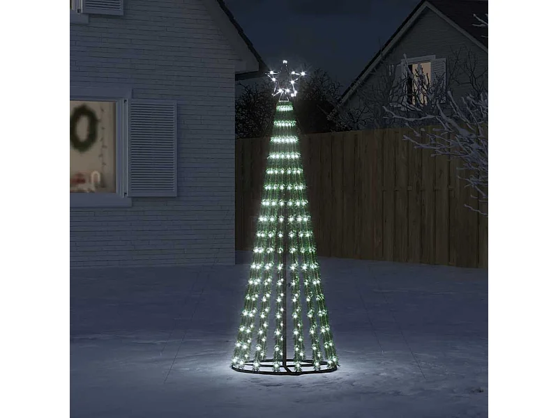 LED kerstboom 275 LED's koud wit 180 cm