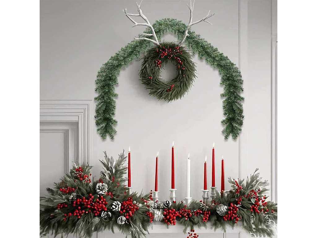 Guirlande de Noël 2 pcs Vert 20 m PVC