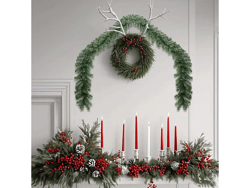 Guirlande de Noël 2 pcs Vert 20 m PVC