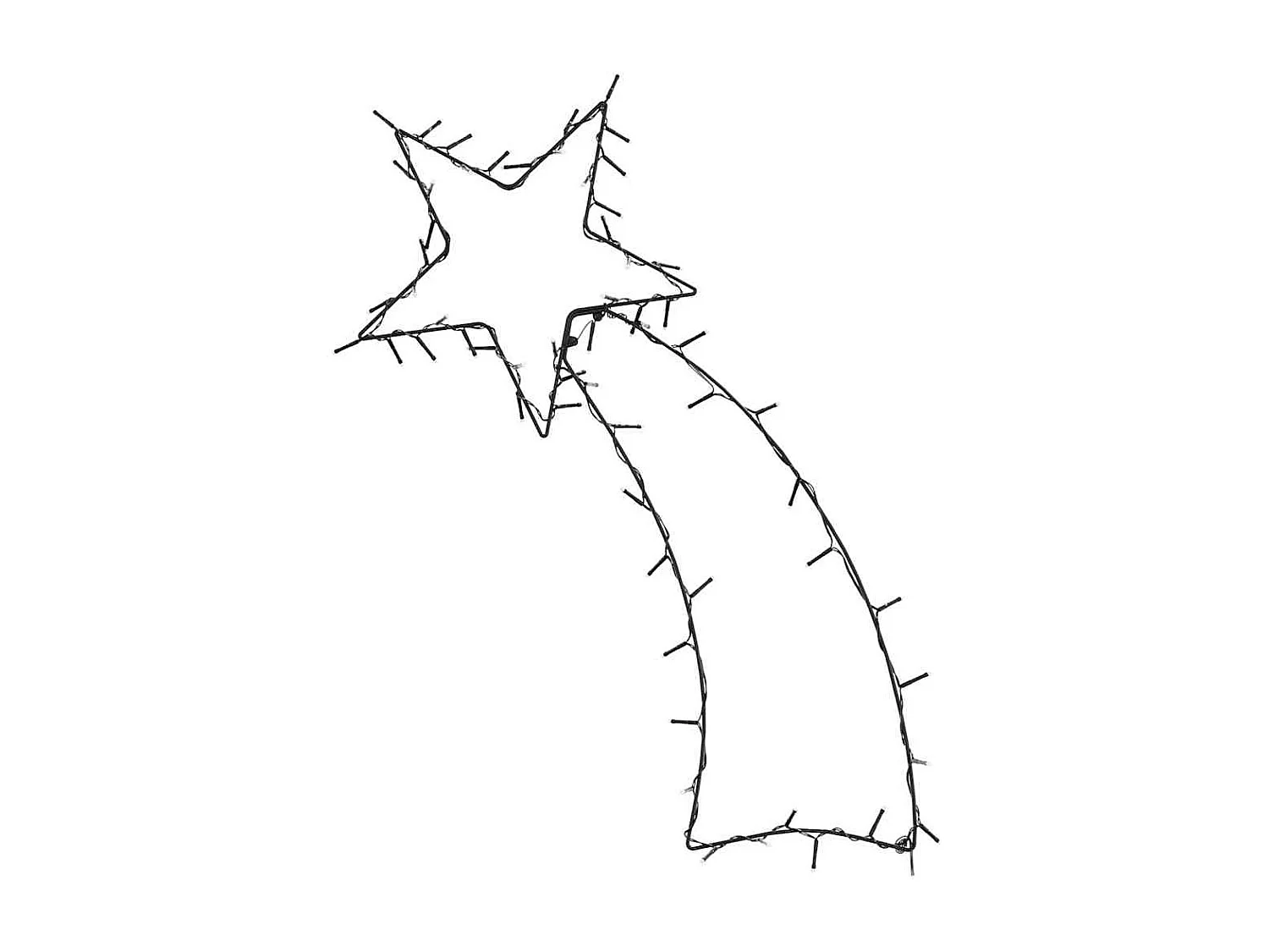 Lumières de Noël silhouette d'étoile filante 80 LED