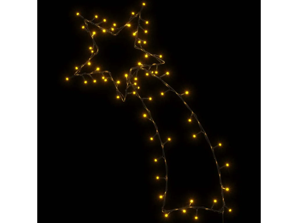 Lumières de Noël silhouette d'étoile filante 80 LED