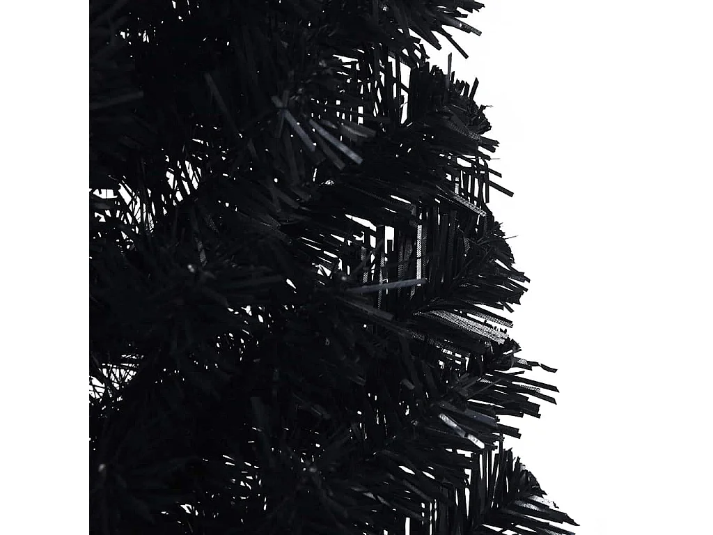 Albero di Natale artificiale preilluminato nero 150 cm in PVC