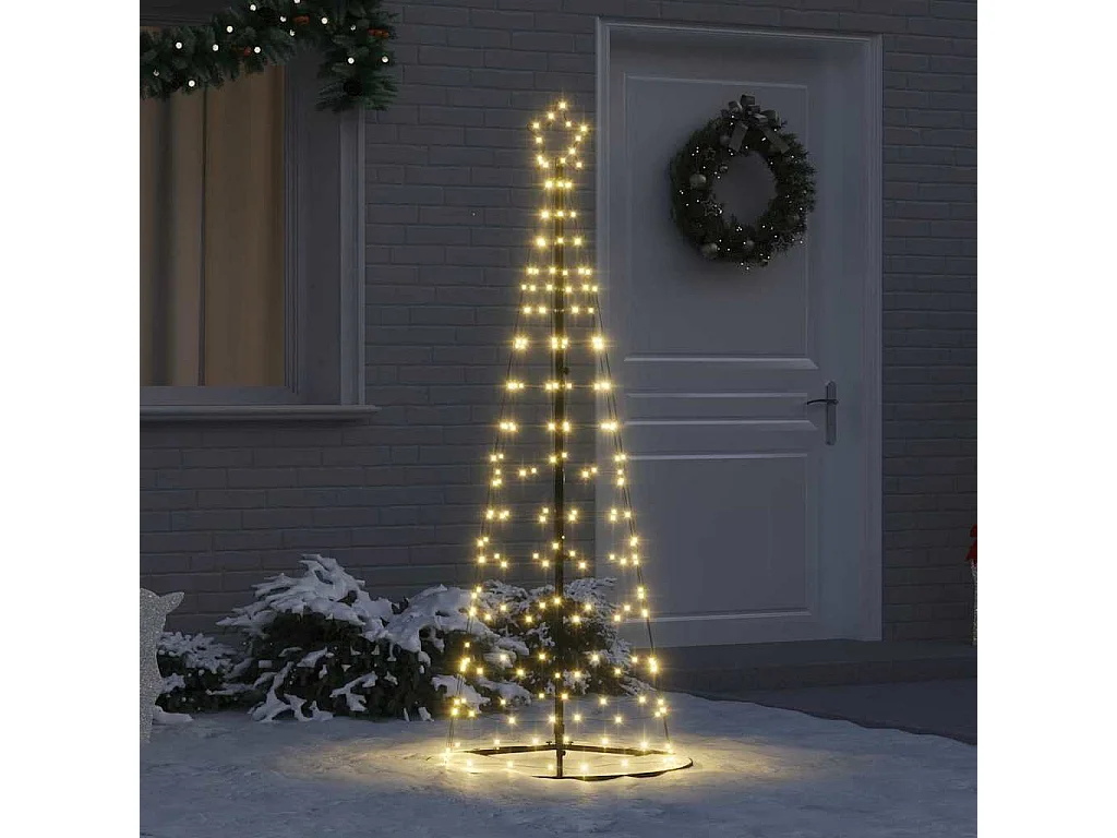 Albero di Natale a LED con 390 LED bianco caldo 250 cm Ferro