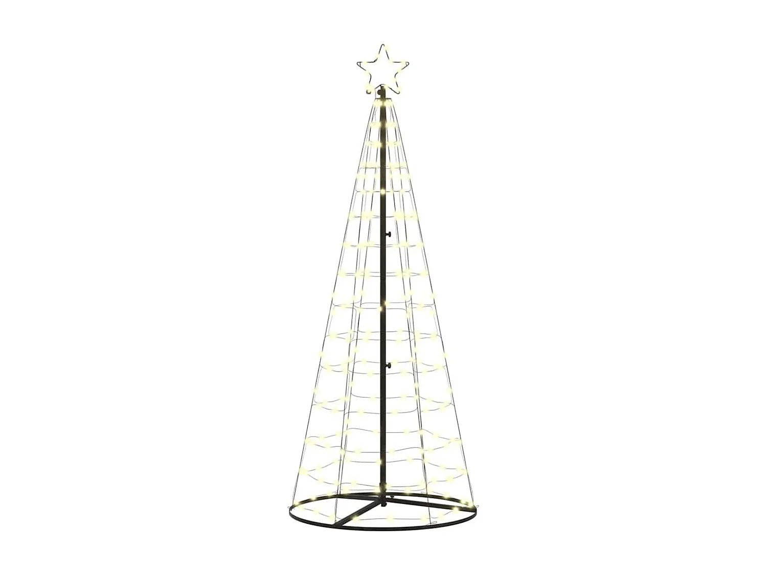 Albero di Natale a LED con 390 LED bianco caldo 250 cm Ferro