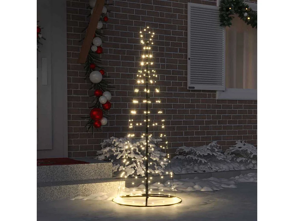 Albero di Natale a LED con 390 LED bianco caldo 250 cm Ferro