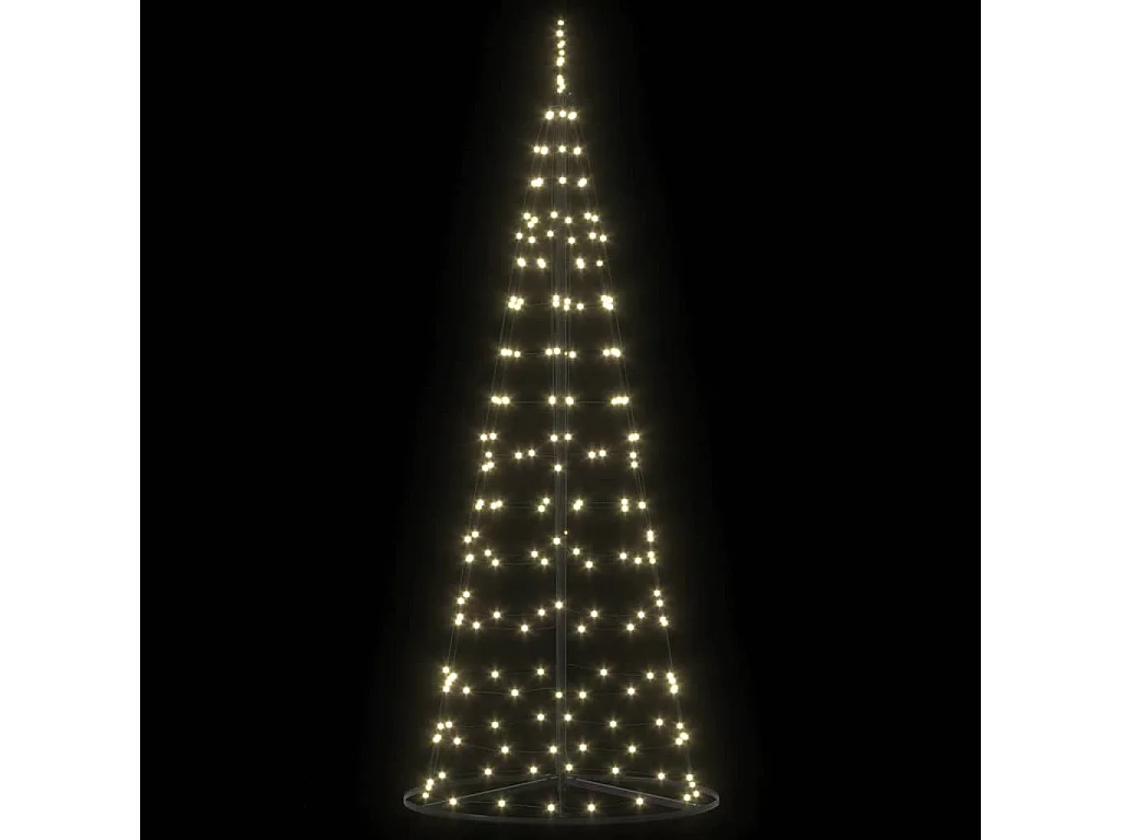 Albero di Natale a LED con 390 LED bianco caldo 250 cm Ferro
