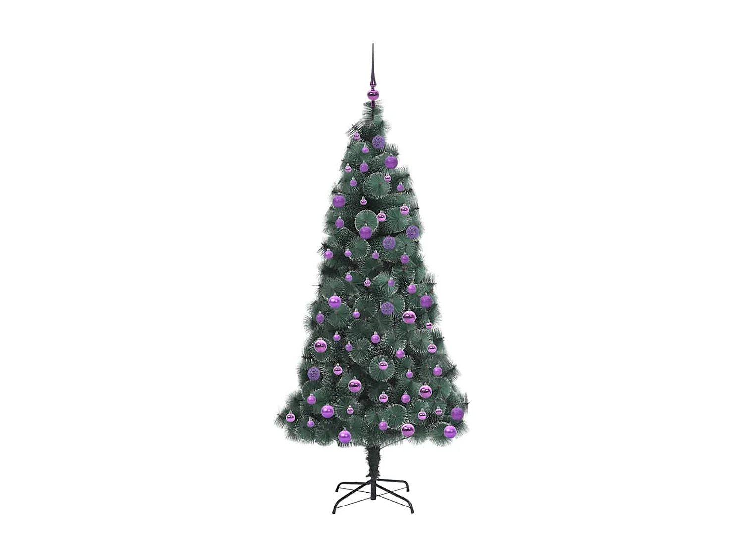 Albero di Natale artificiale preilluminato con set di palline