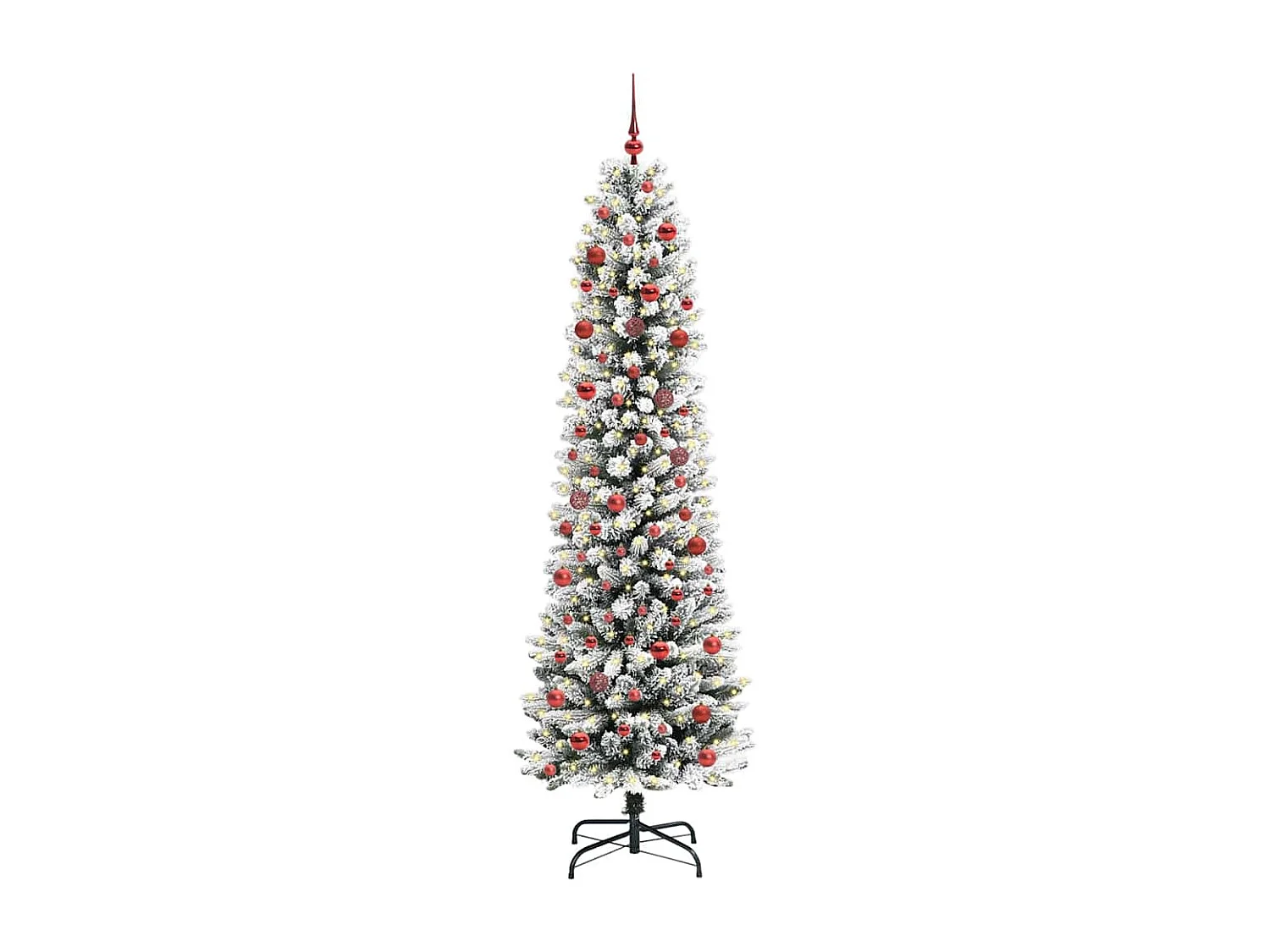 Sapin de Noël artificiel avec 300 LED Vert et blanc 210 cm