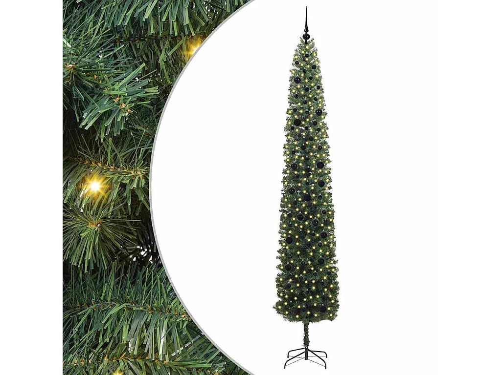 Kunstkerstboom Groen 270 cm PVC en staal en kunststof