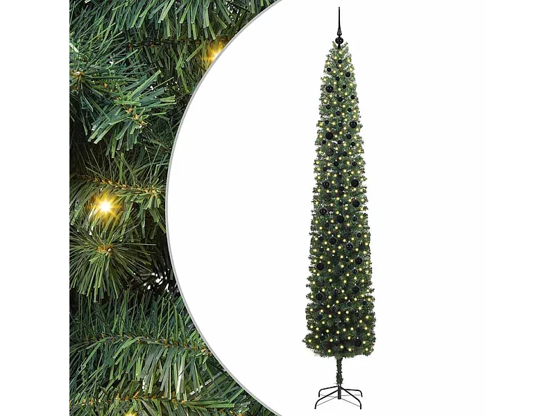 Kunstkerstboom Groen 270 cm PVC en staal en kunststof