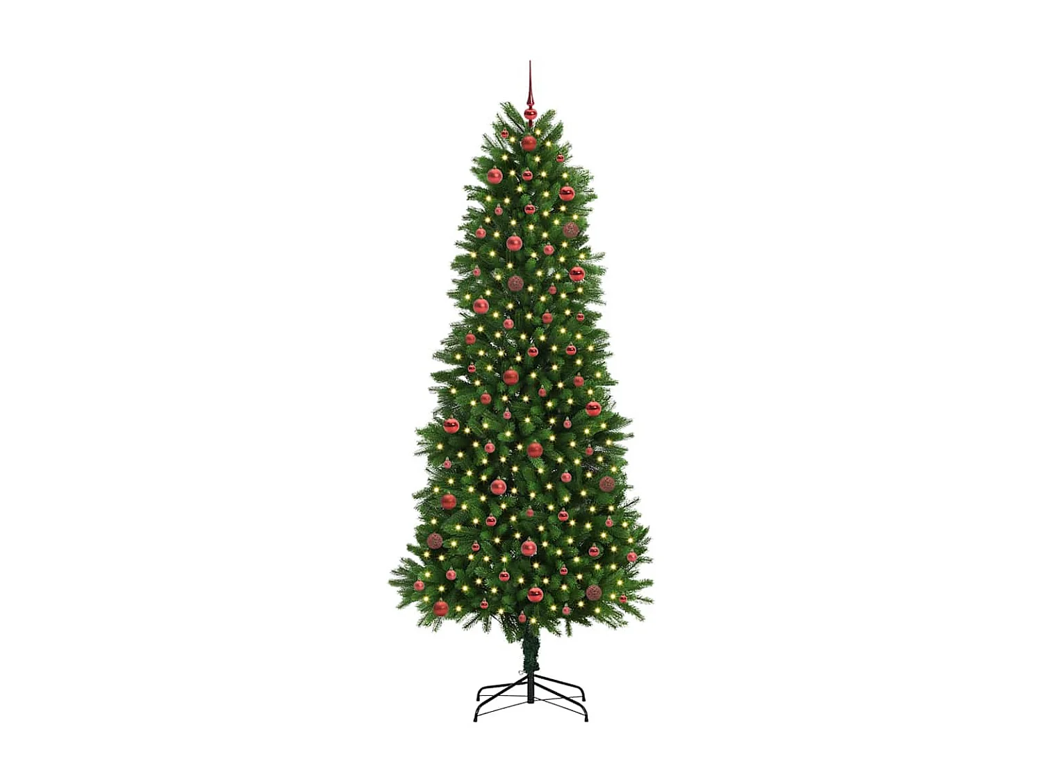Sapin de Noël avec 300 LED avec support Vert 240 cm PE