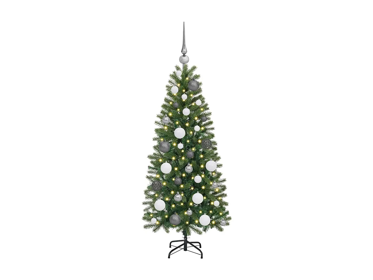 Sapin de Noël artificiel avec 150 LED Vert 120 cm PE et PVC