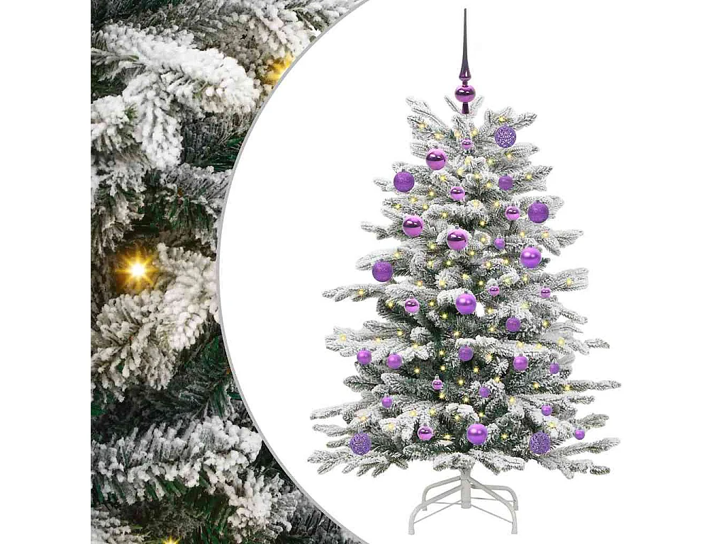 Künstlicher Weihnachtsbaum mit klappbaren Zweigen Weiß 120 cm