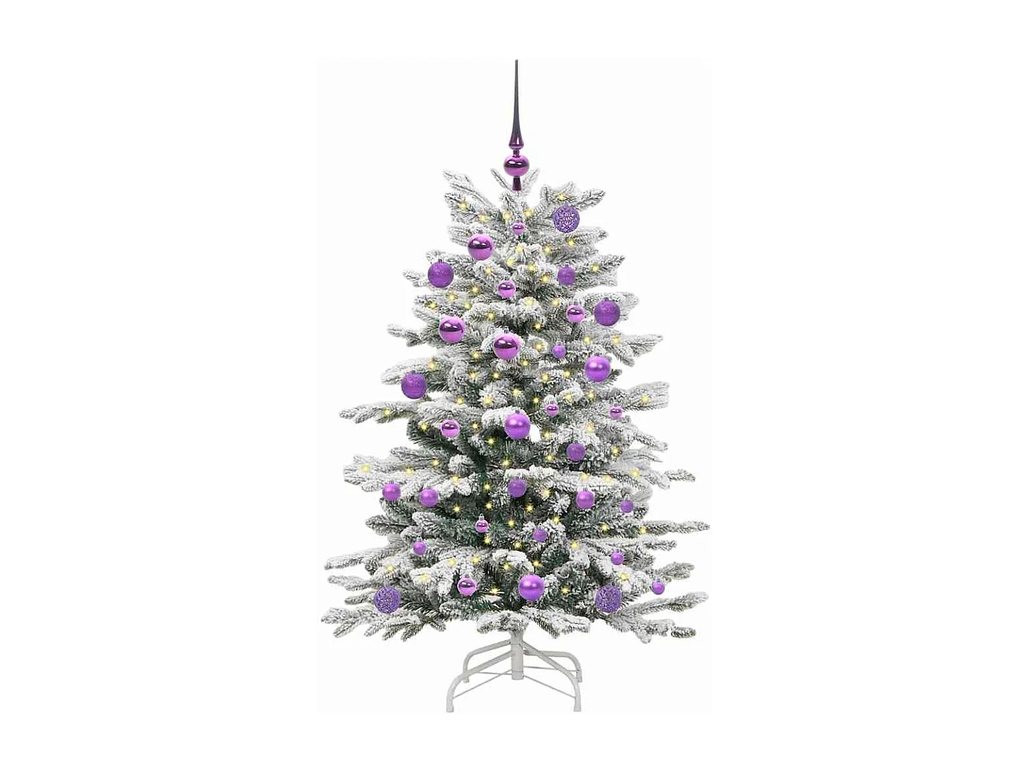 Künstlicher Weihnachtsbaum mit klappbaren Zweigen Weiß 120 cm