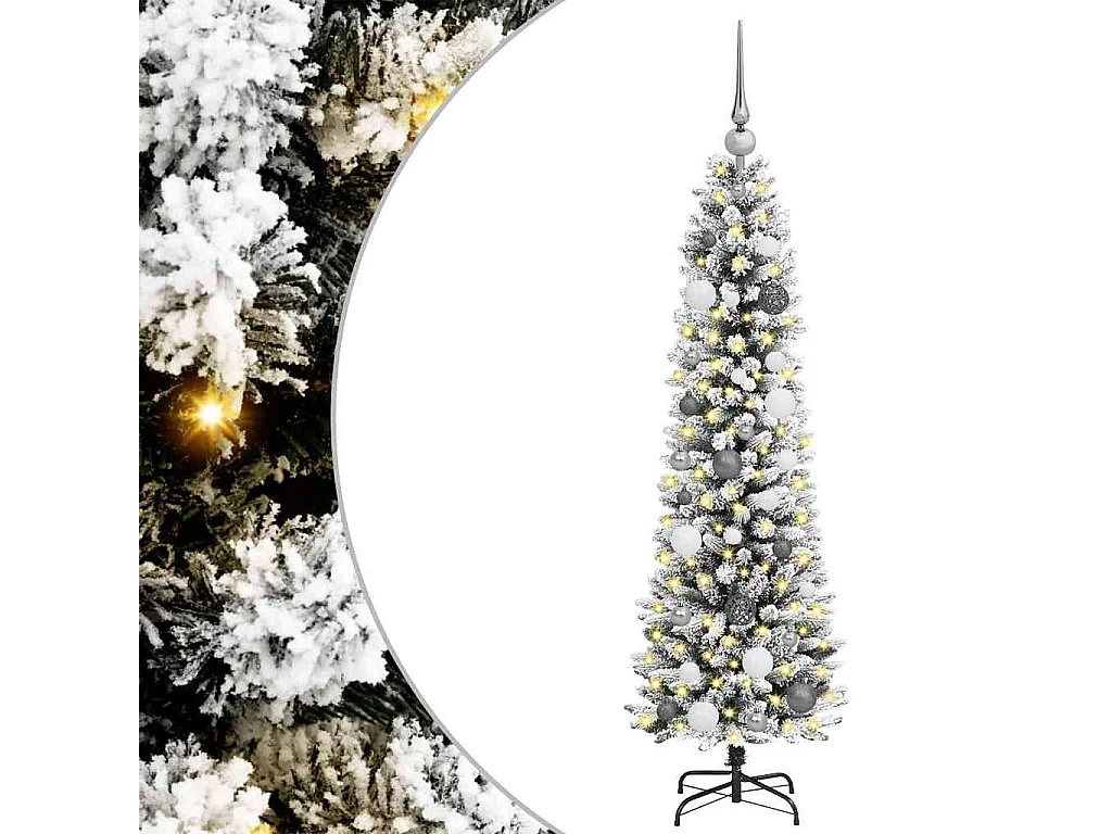 Sapin de Noël artificiel Blanc 150 cm PVC, métal et plastique