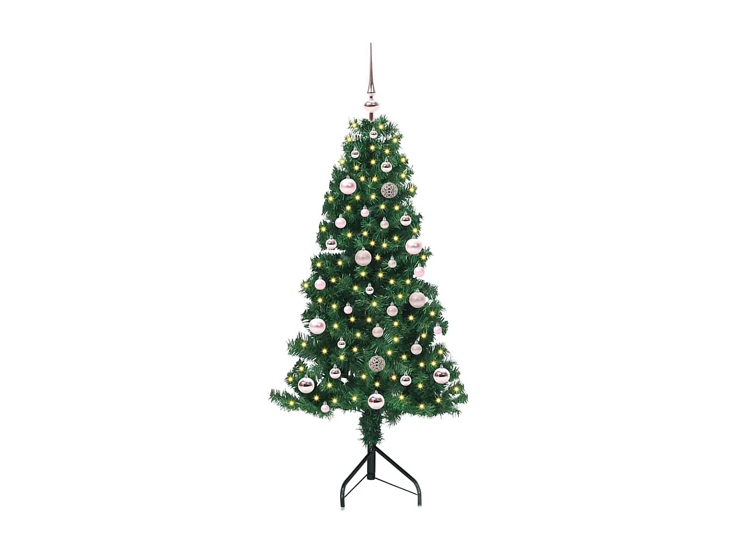 Kunstkerstboom hoek Groen 150 cm PVC en metaal