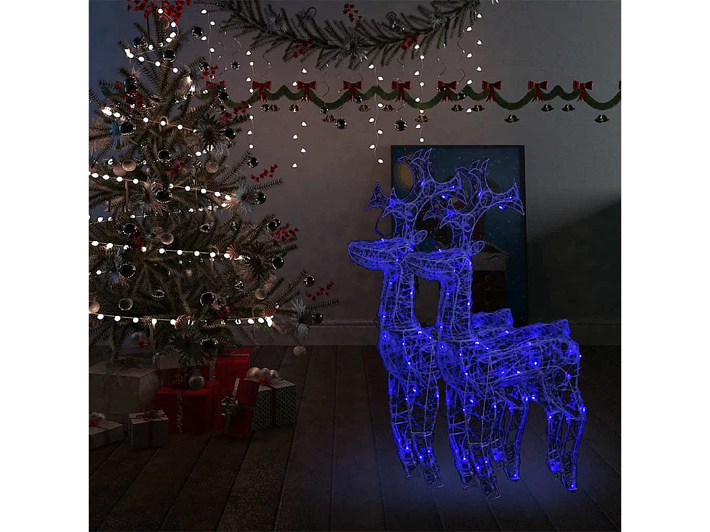 Rentier Weihnachtsdeko 2 Stk. 60x16x100 cm Acryl