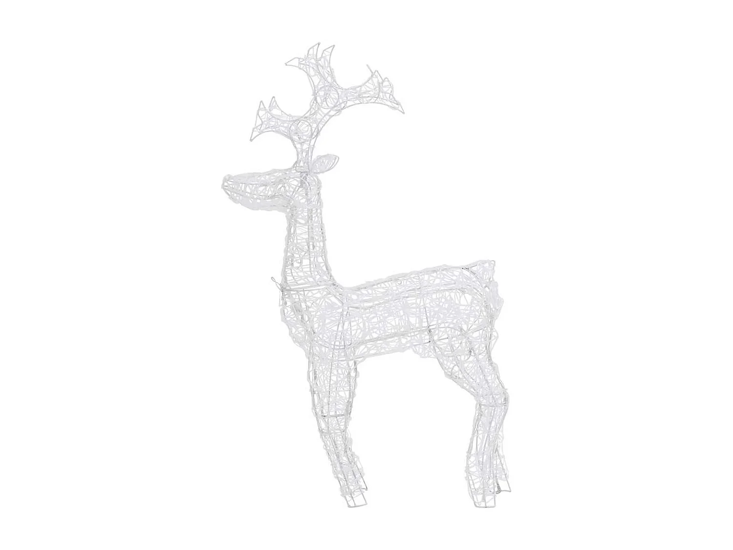 Decorazioni natalizie a forma di renna 2 pezzi 60x16x100 cm in acrilico