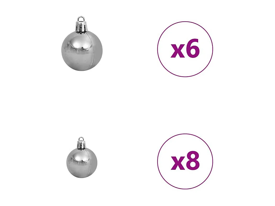 Sapin de Noël artificiel pré-éclairé Argent 150 cm PET