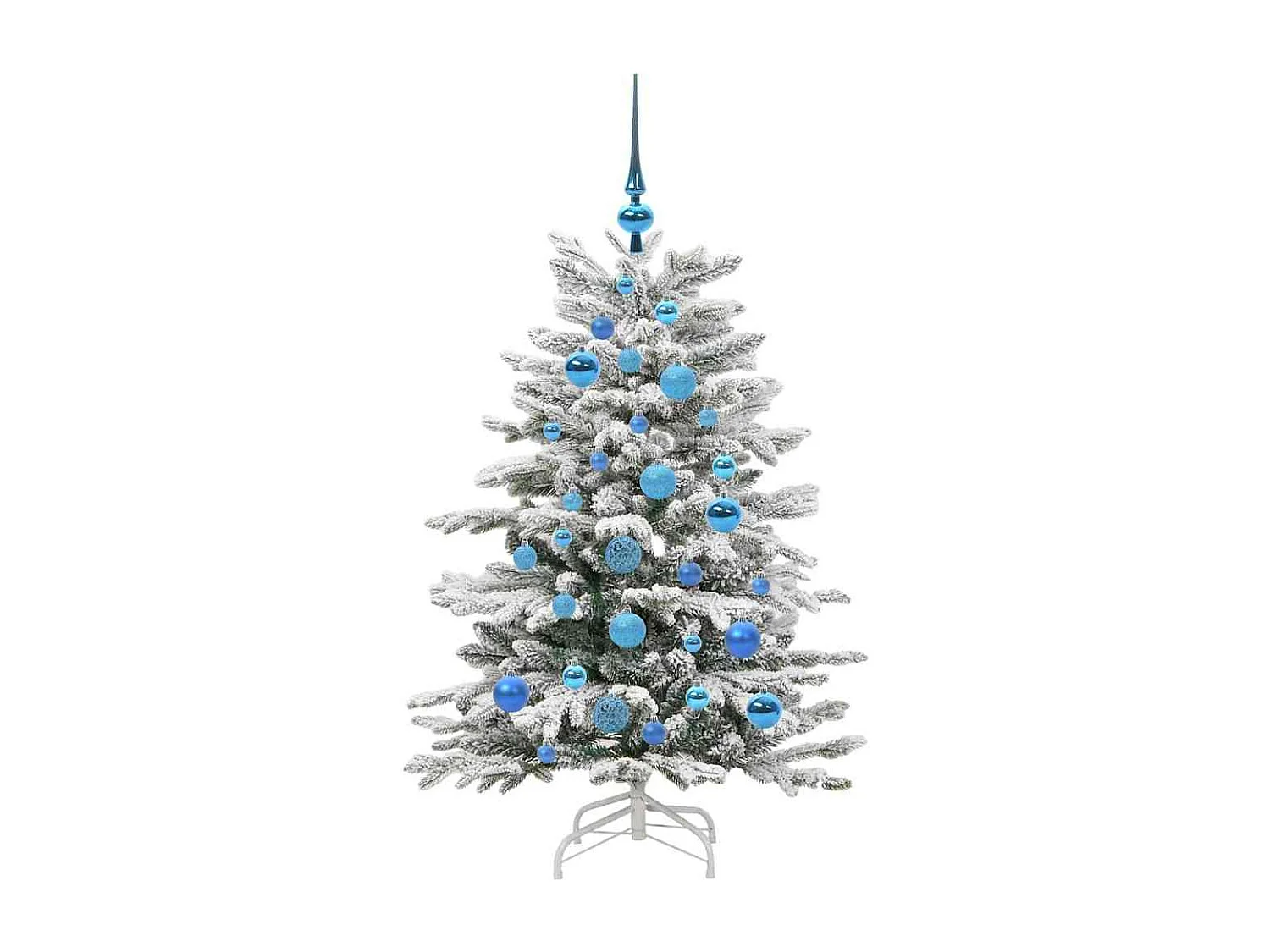 Albero di Natale artificiale con rami incernierati bianco 120 cm