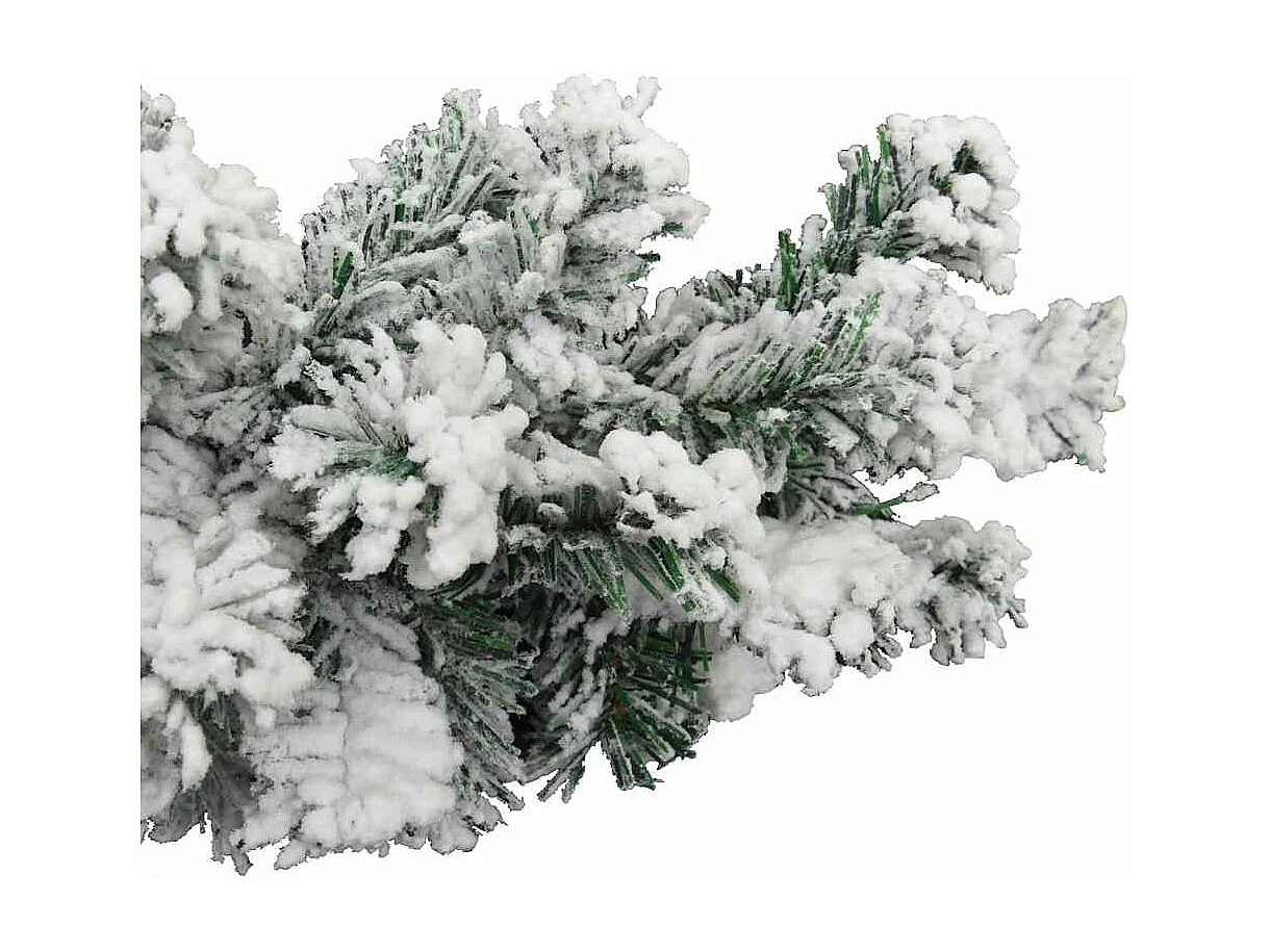 Guirlande de Noël avec neige floquée Vert 20 m PVC