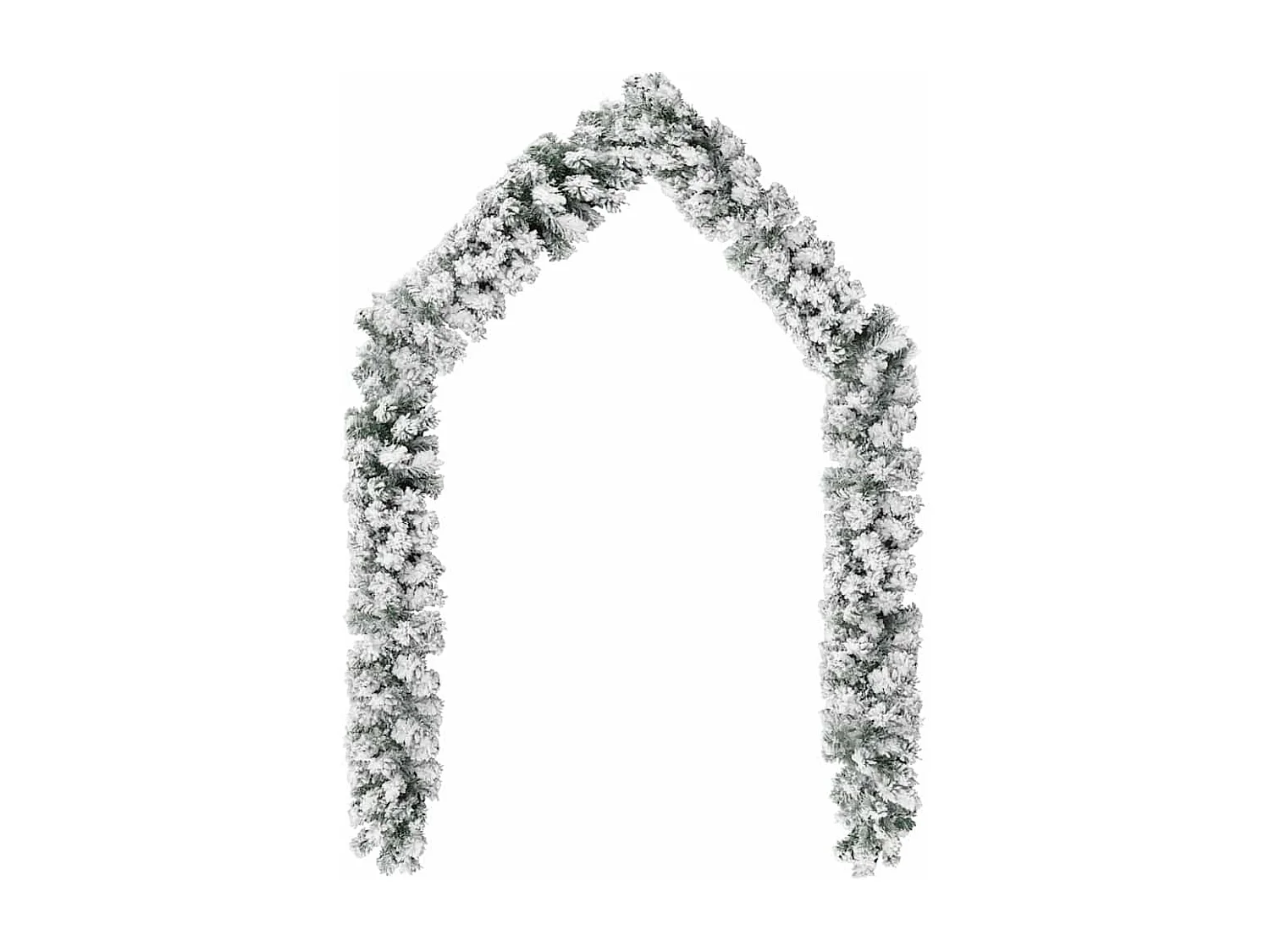 Guirlande de Noël avec neige floquée Vert 20 m PVC