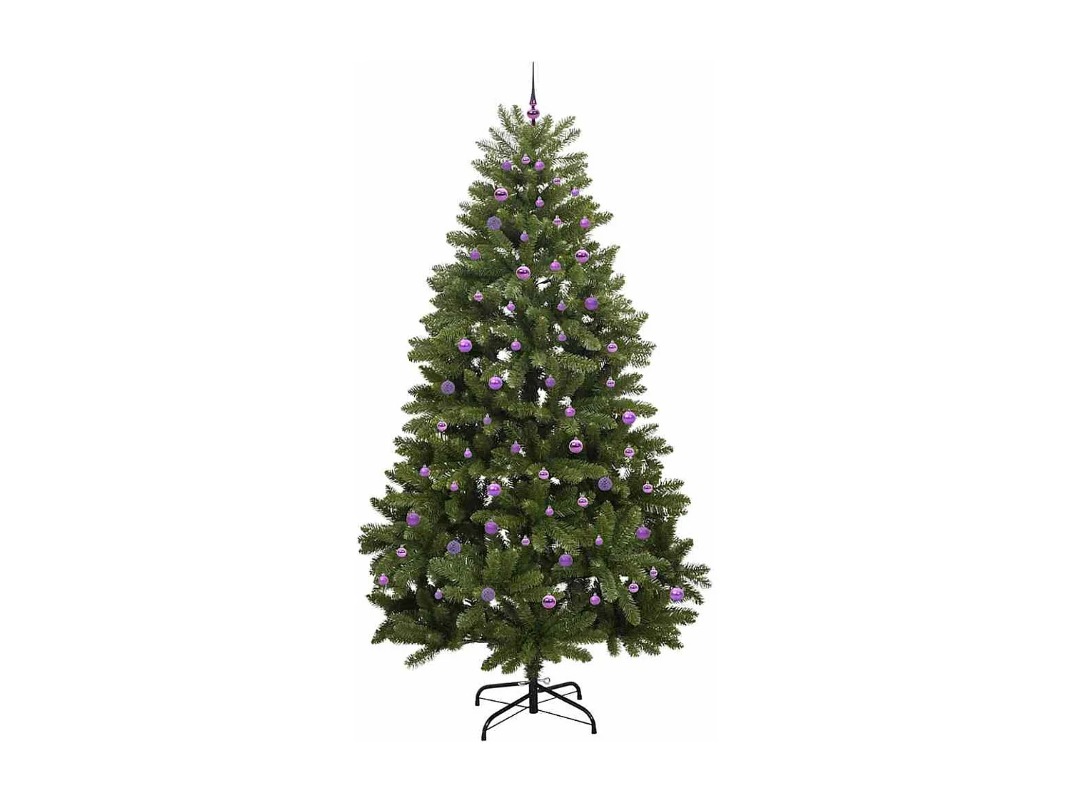 Sapin de Noël artificiel avec 300 LED Vert 270 cm PVC et métal