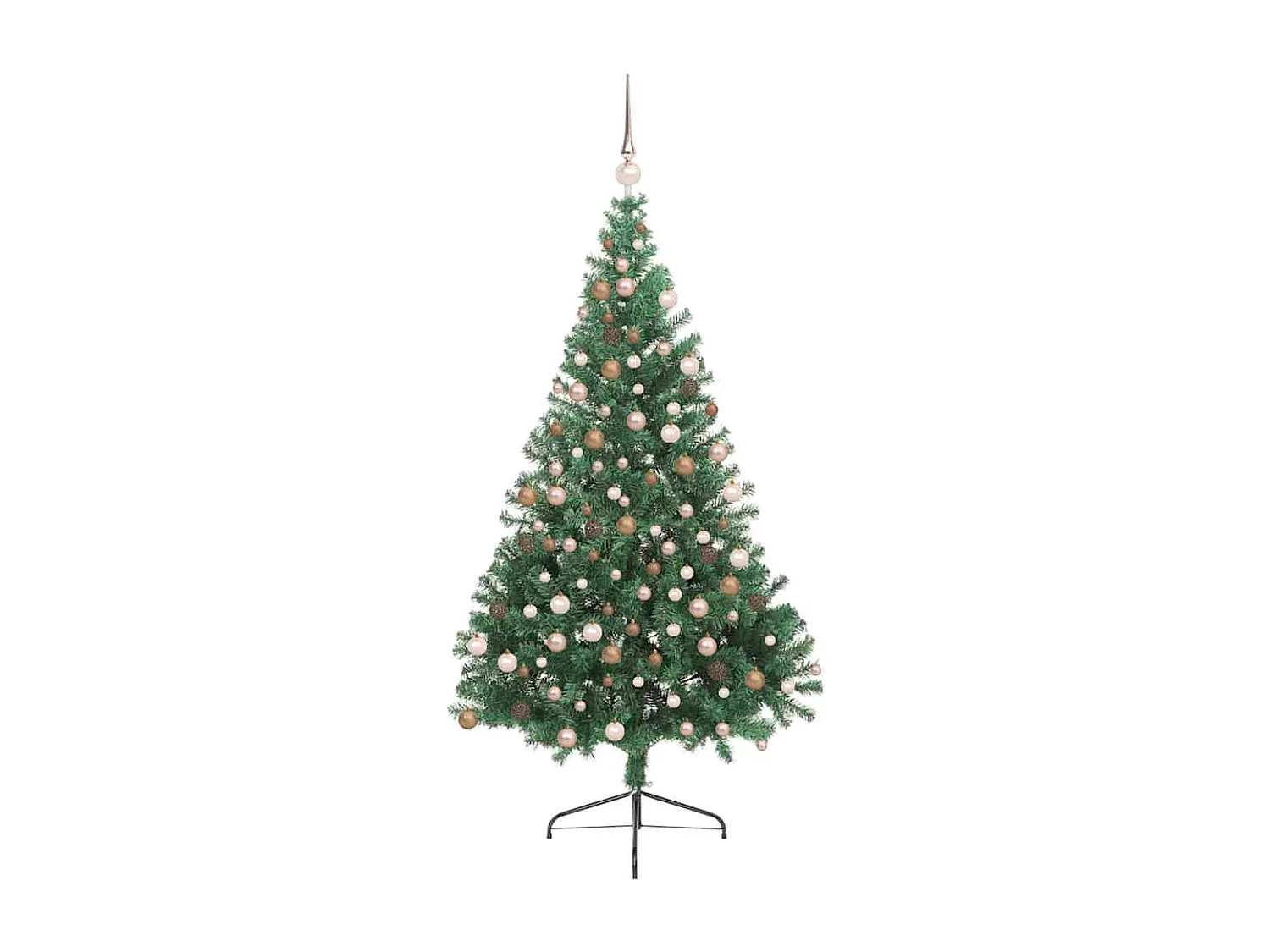 Künstlicher Weihnachtsbaum mit Beleuchtung, Grün, 210 cm, PVC