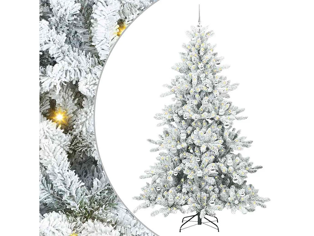 Albero di Natale artificiale con rami articolati 210 cm PVC