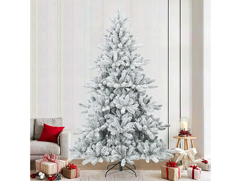 Albero di Natale artificiale con rami flessibili, soffice di neve