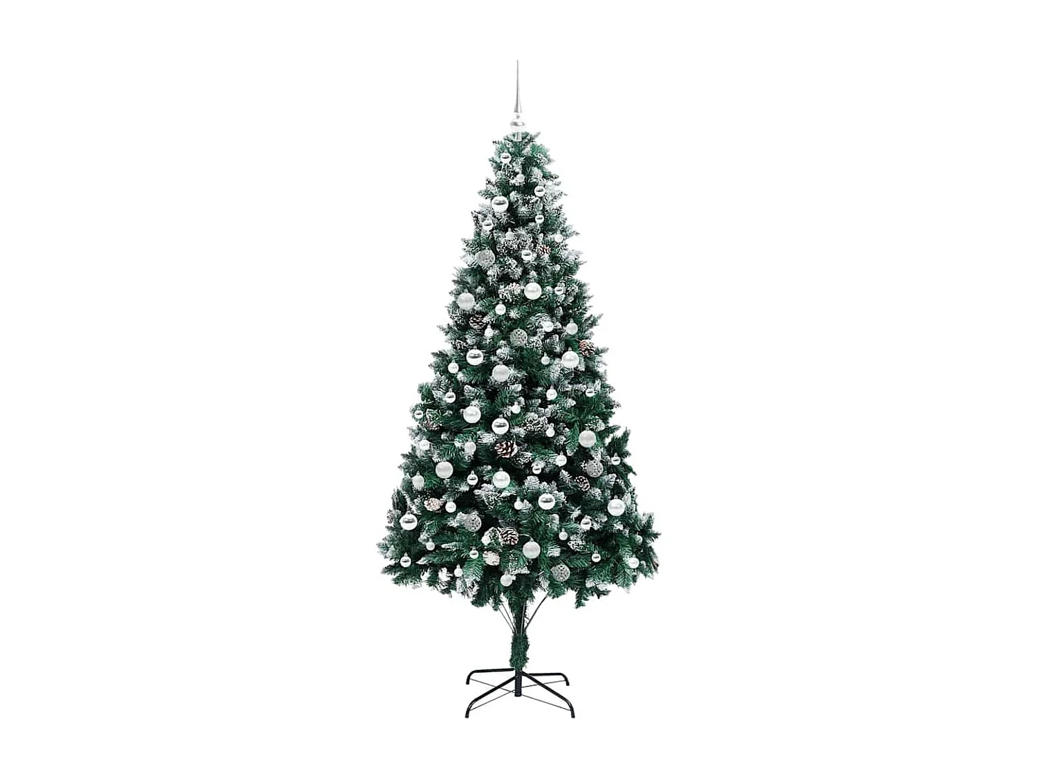 Sapin de Noël artificiel Vert 210 cm PVC, Acier et Plastique