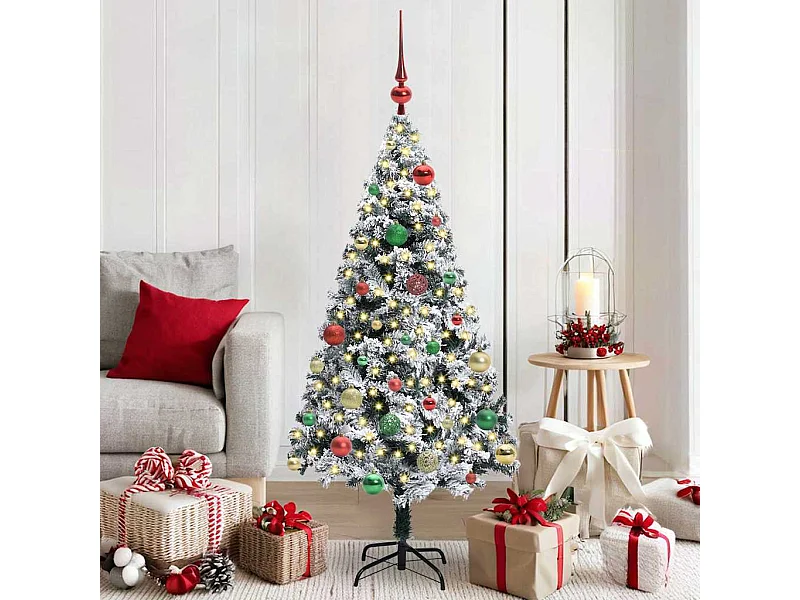 Albero di Natale artificiale verde 150 cm PVC, acciaio e plastica